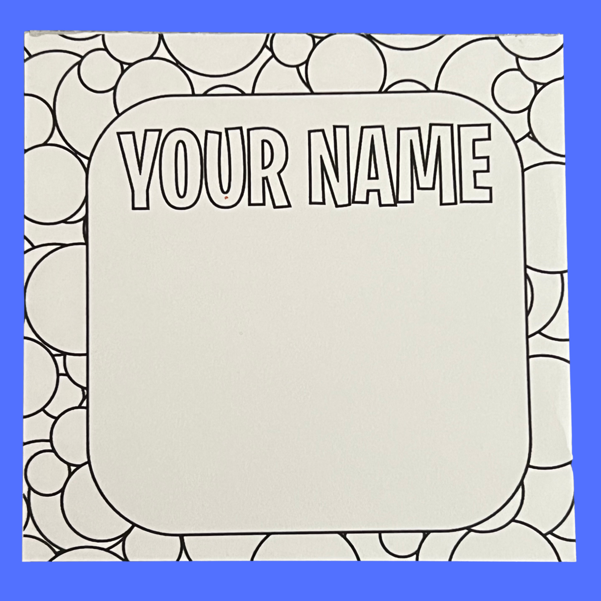 Personalised Bubble Border Colouring In Notepad