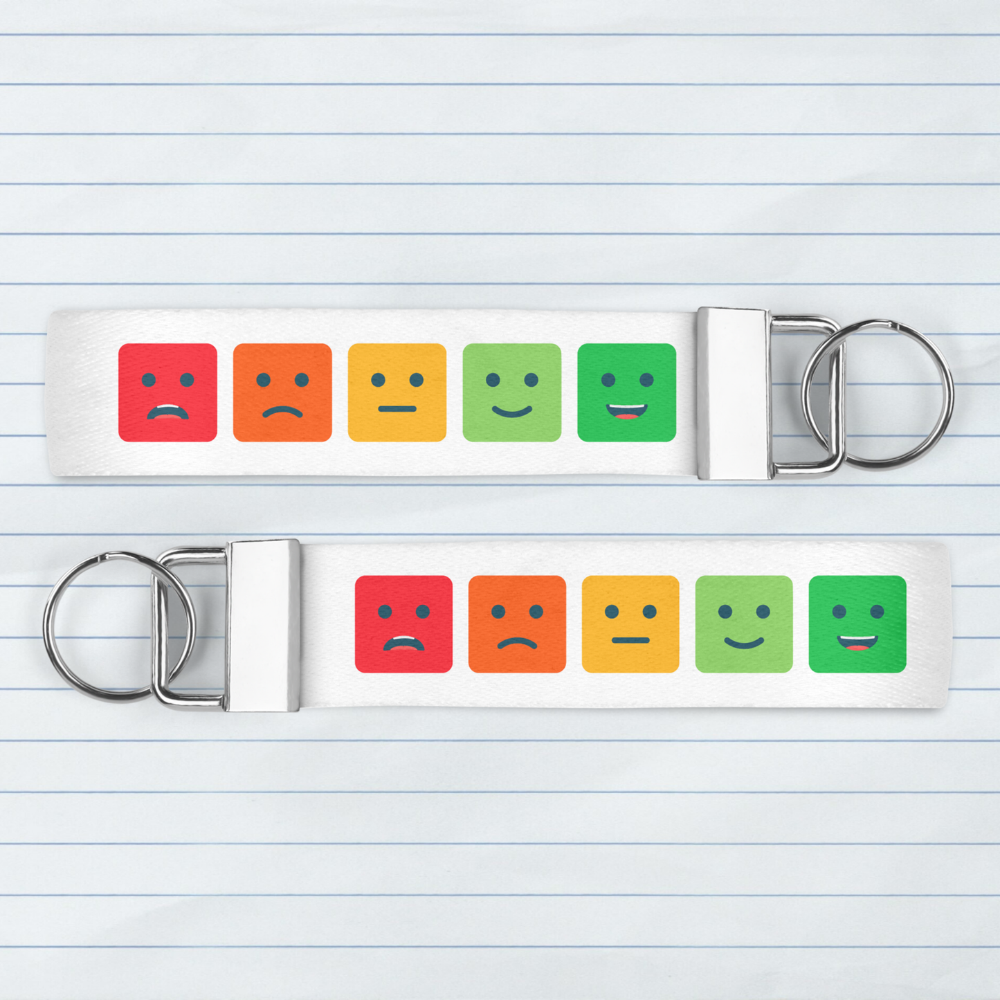 Emotions Fabric Wristlet Keychain