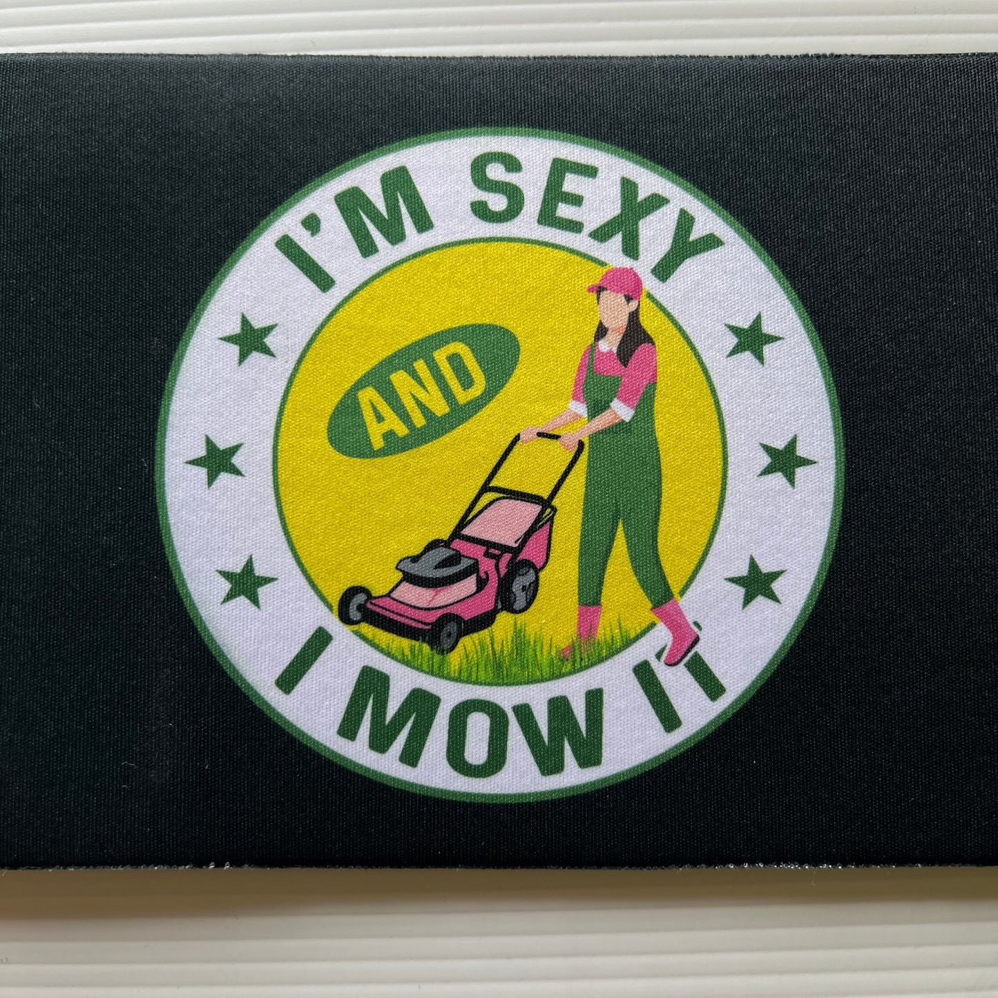 I'm Sexy And I Know It Pink Mower Stubby Drink Holder