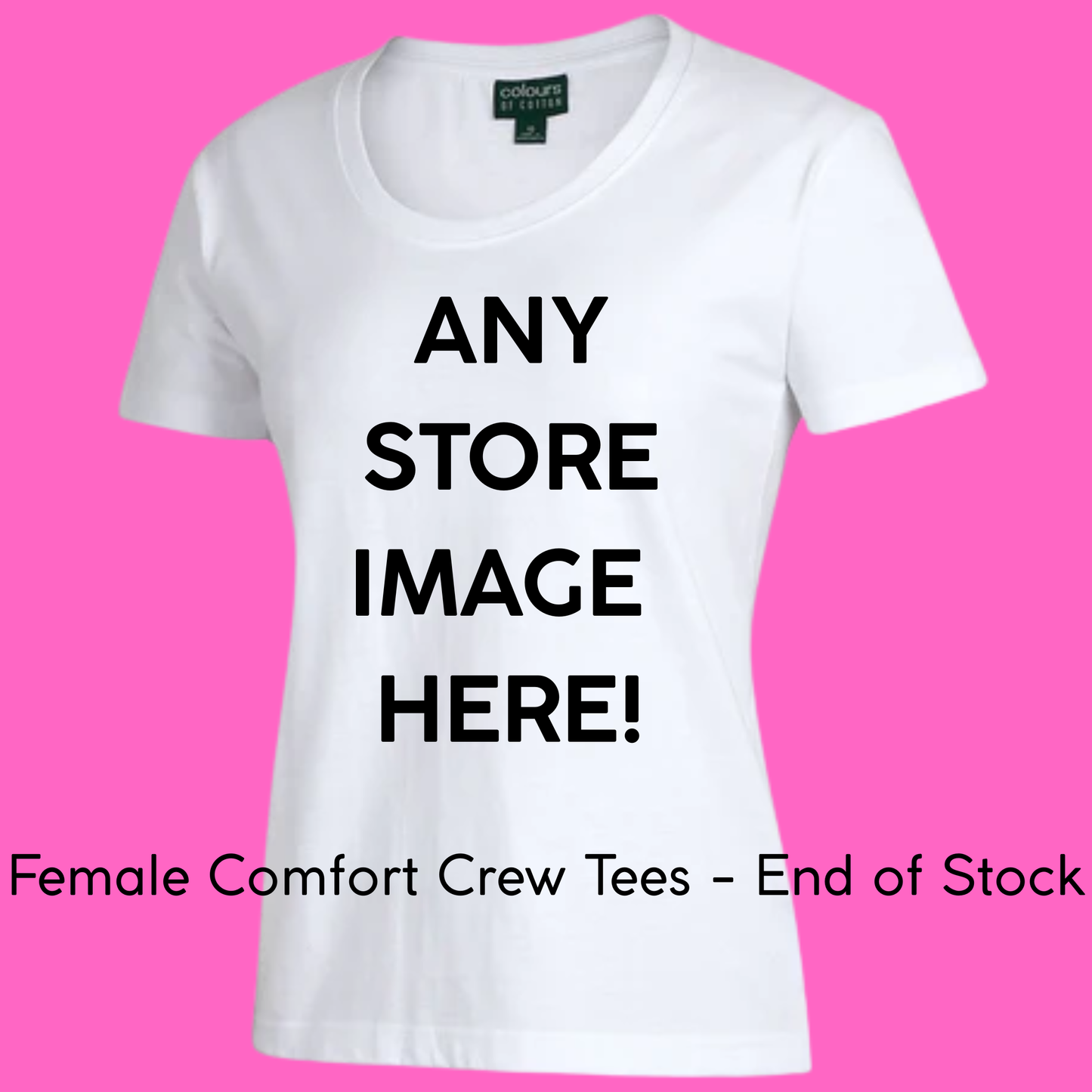 Bargain Bin #27 Discontinued Line Female Comfort Crew Tees - Any Print