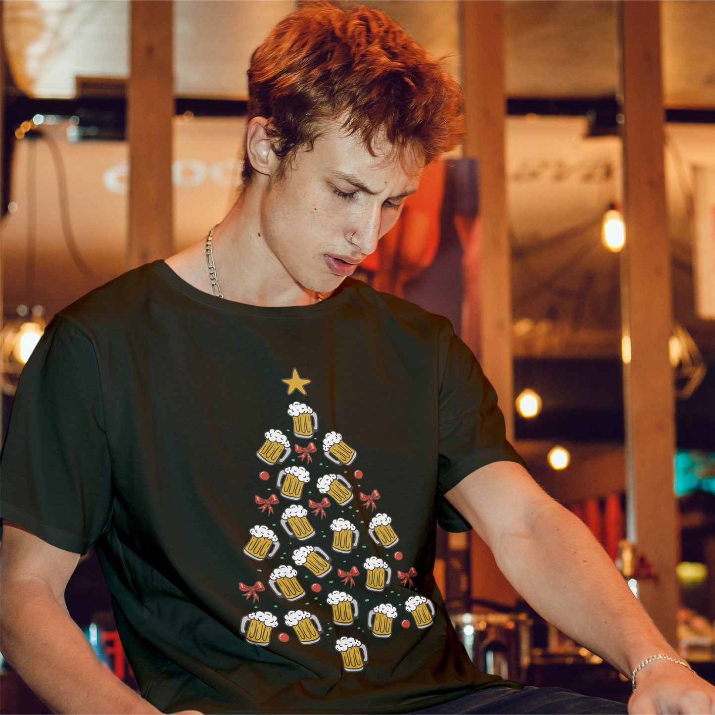 Beer Christmas Tree Tee