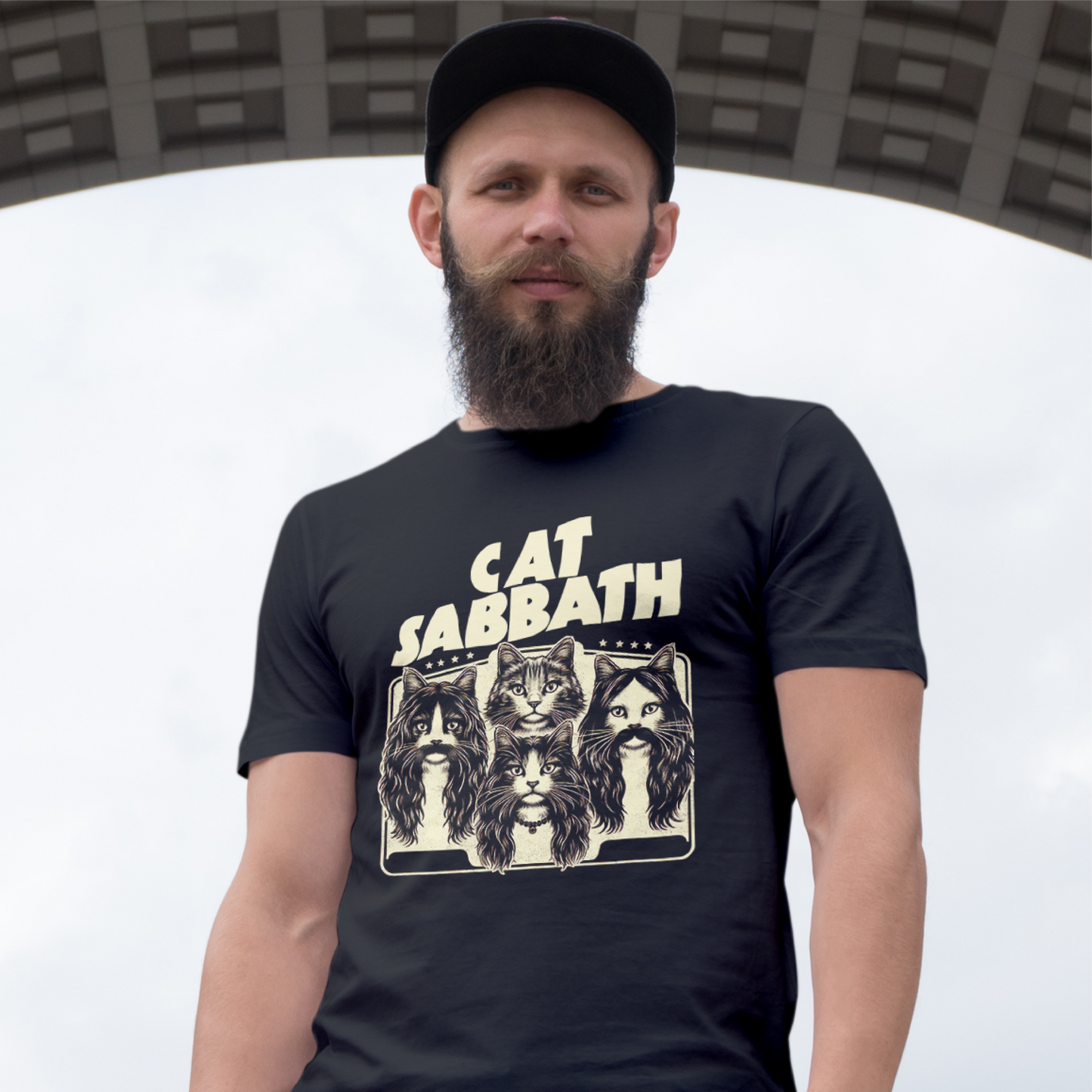 Cat Sabbath Cat Band Black Tee