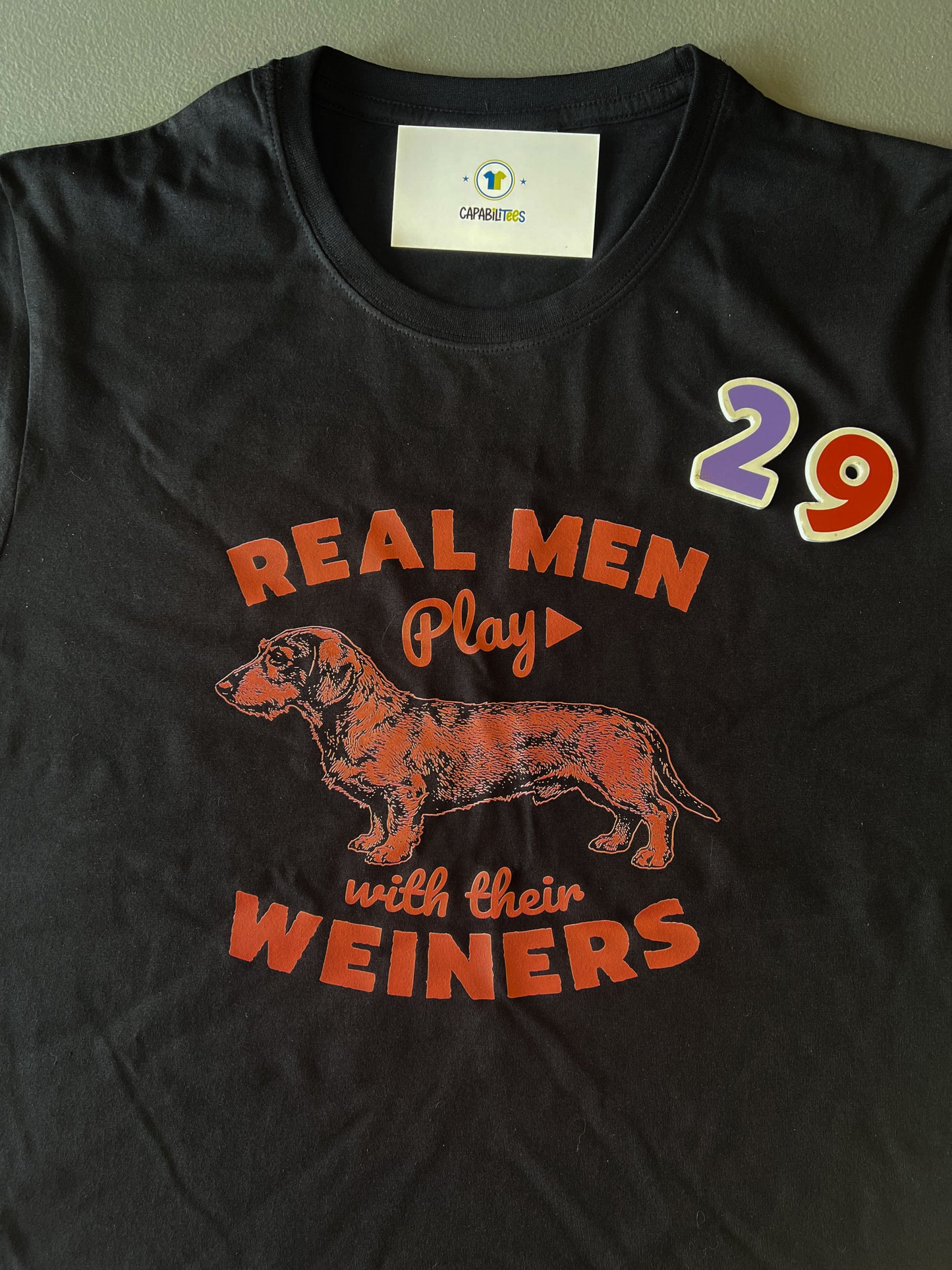 Bargain Bin #29 Real Men Play With Their Weiners Fitted Male Medium