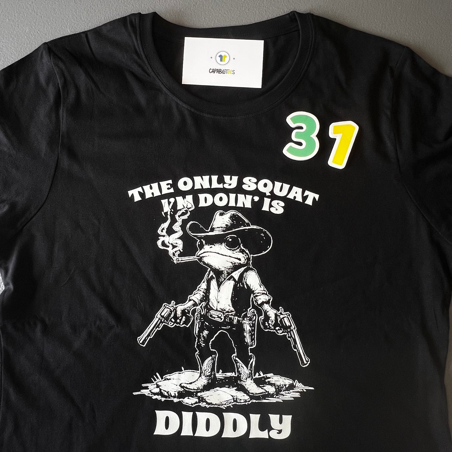 Bargain Bin #31 The Only Squat Im Doing Is Diddly Tee Size Fitted Female 14