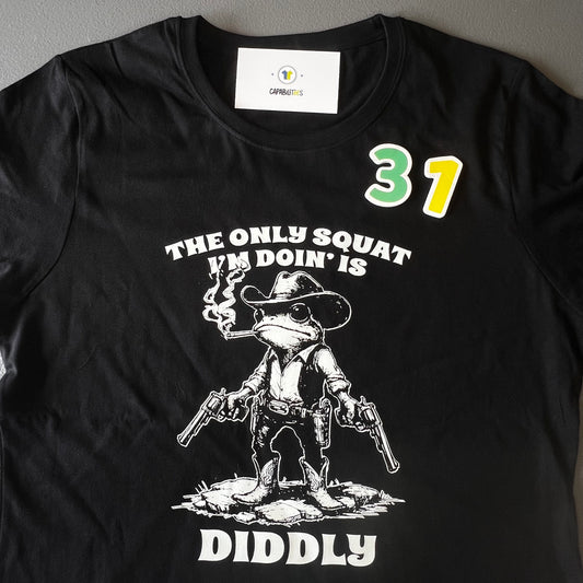Bargain Bin #31 The Only Squat Im Doing Is Diddly Tee Size Fitted Female 14