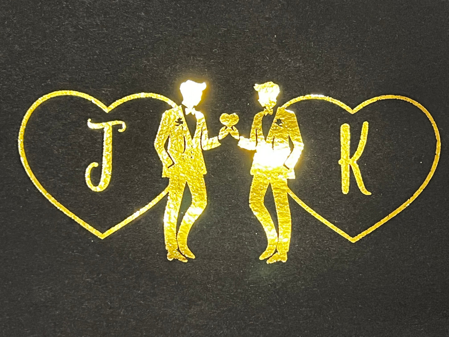 Framed Personalised Groom and Groom Foil Print