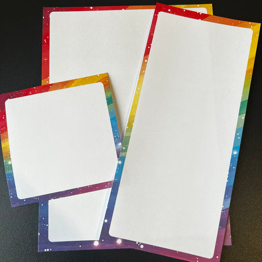 Rainbow Border Notepad