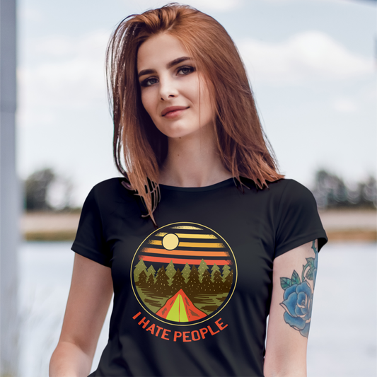 I Hate People (Camping) Tee