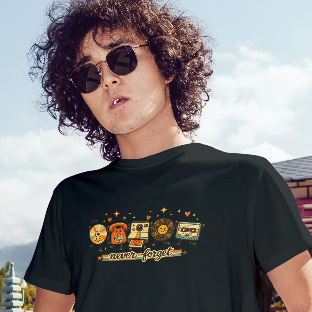 Never Forget Retro Cassette Tape Tee