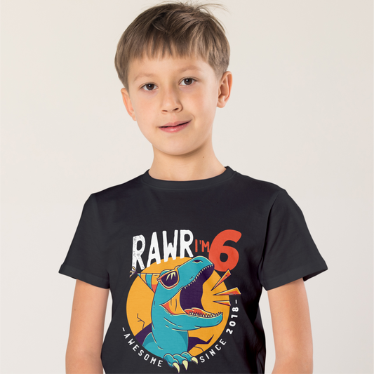 Customisable Birthday Dinosaur Tee