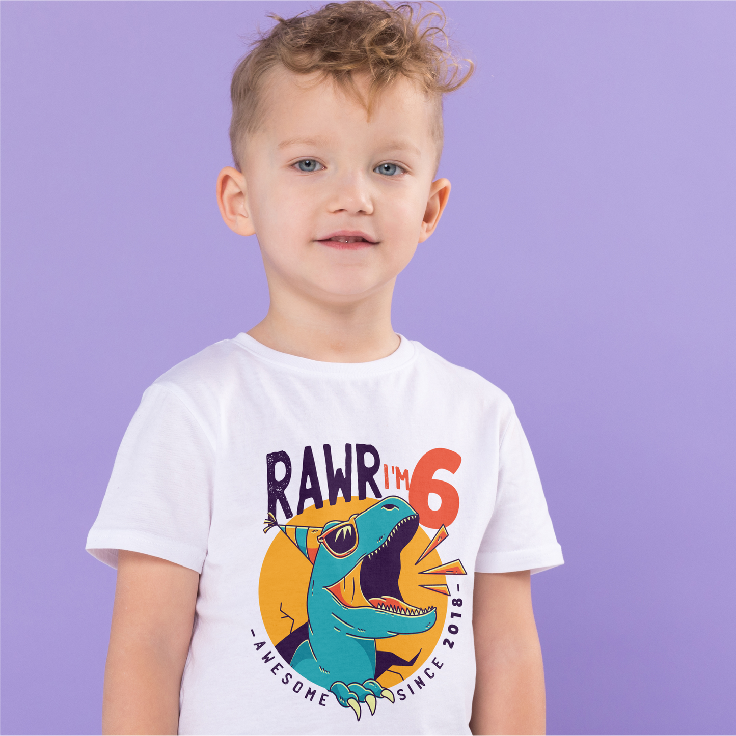 Customisable Birthday Dinosaur Tee