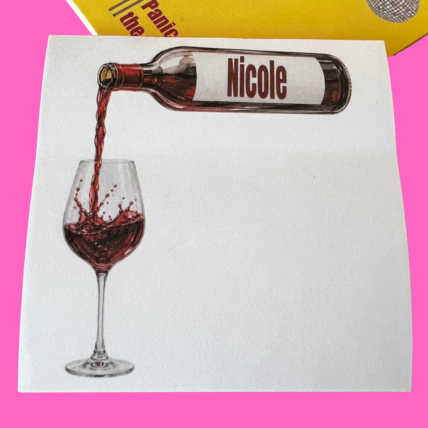 Red Wine Personalised Notepad