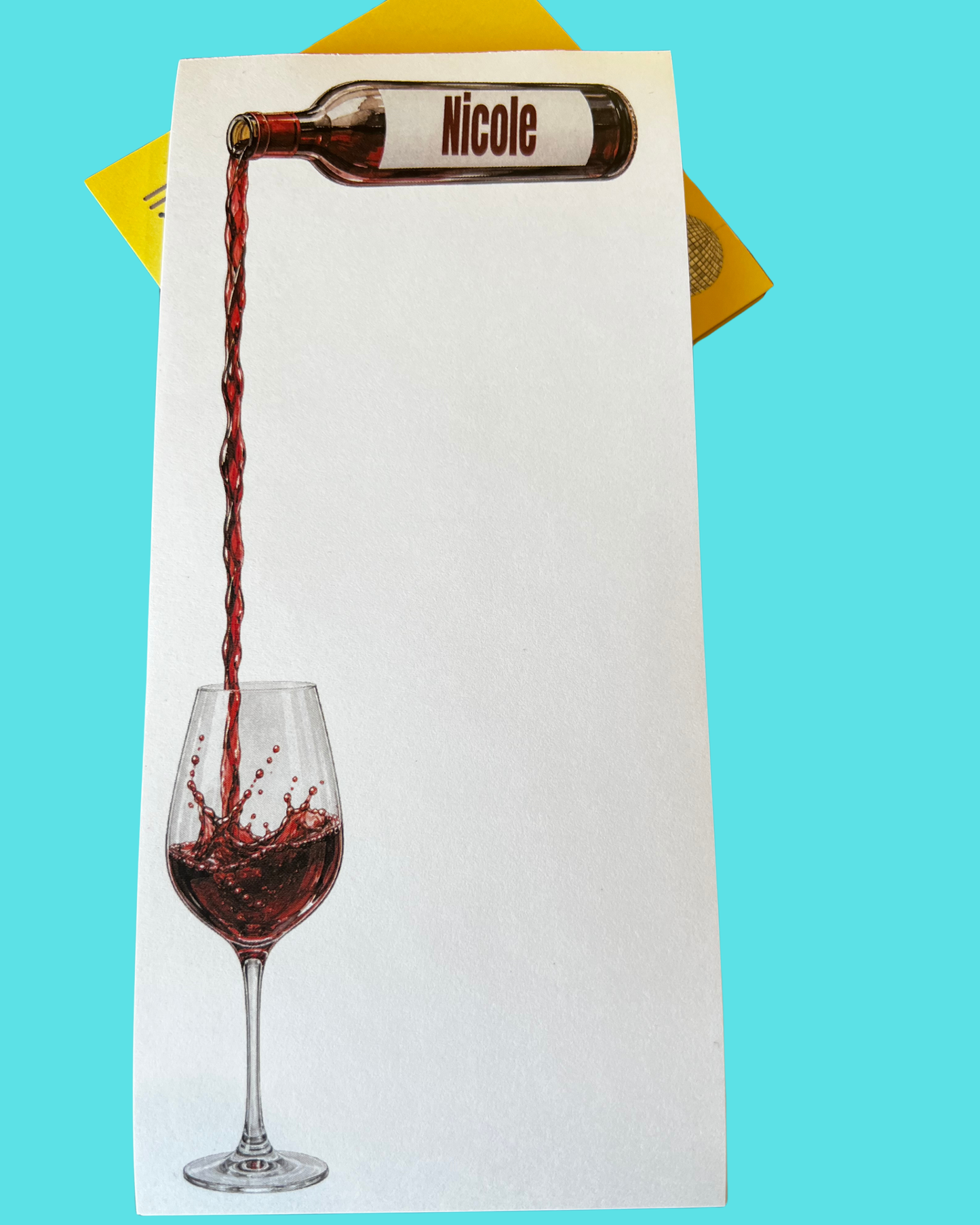 Red Wine Personalised Notepad