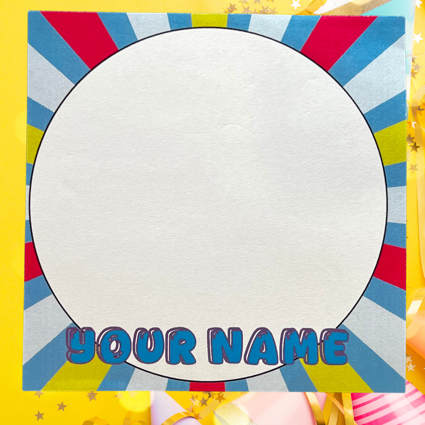Blue Party Bubble Name Personalised Notepad