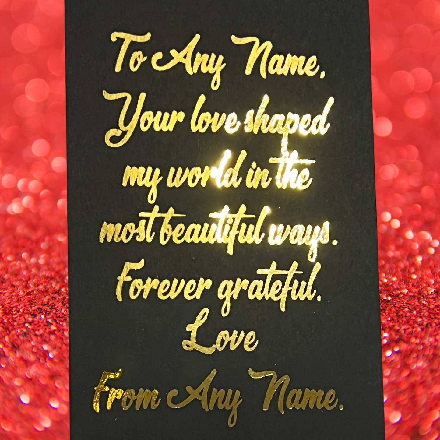 Framed Your Love Shaped My World Foil Print