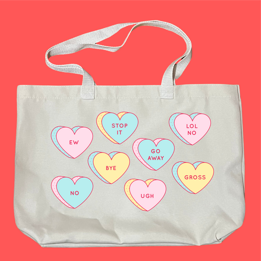 Anti-Valentine's Candy Hearts Bag