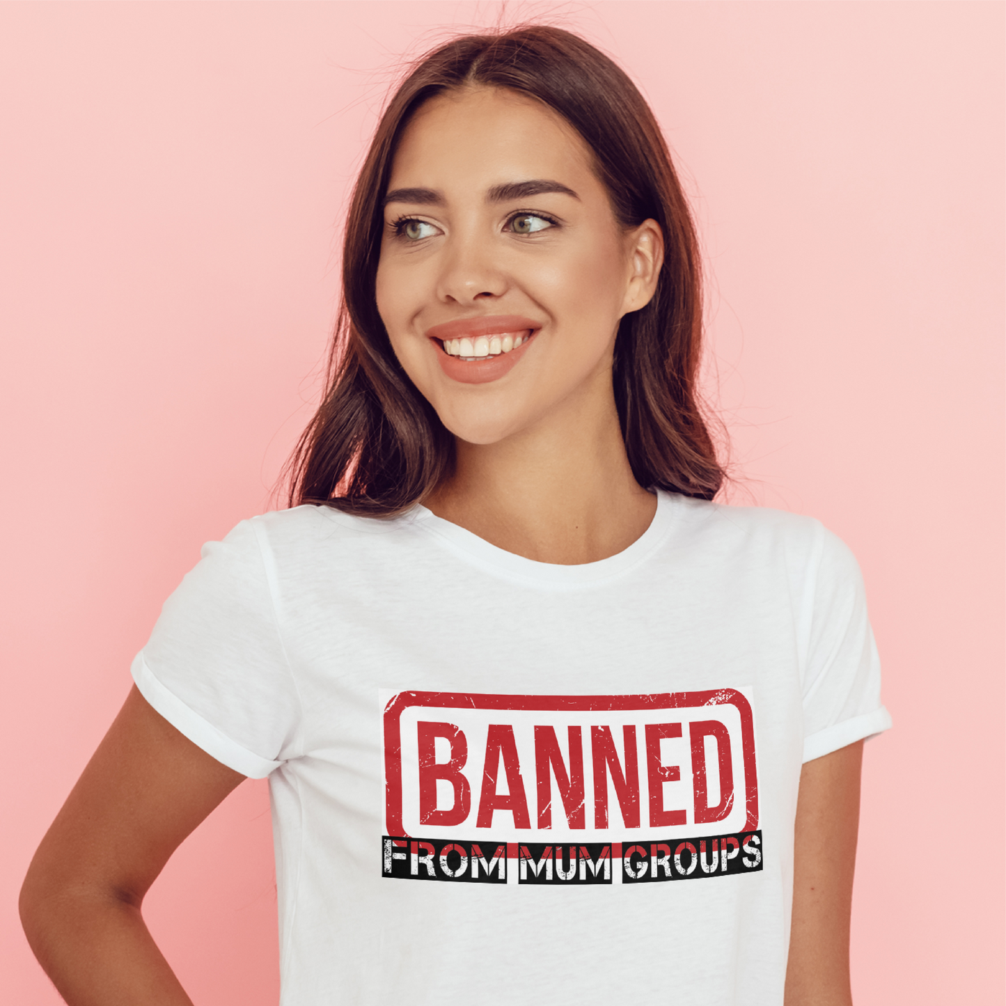 Banned From Mum Groups Tee