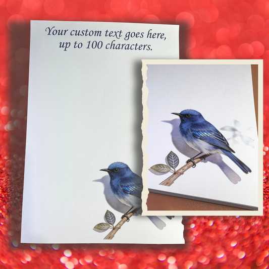 Blue Wren Personalised Notepad