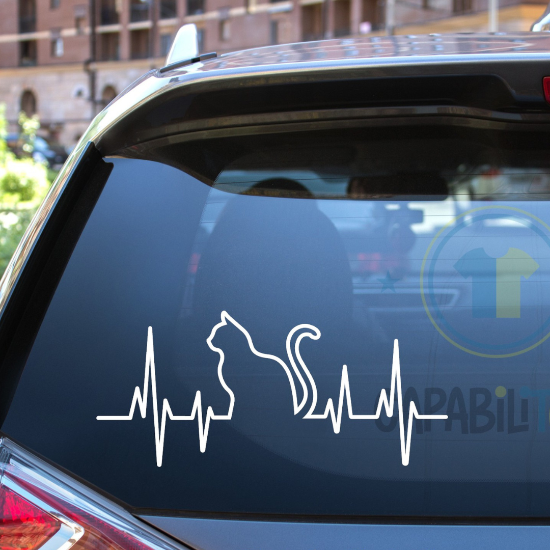Cat Heartbeat Decal