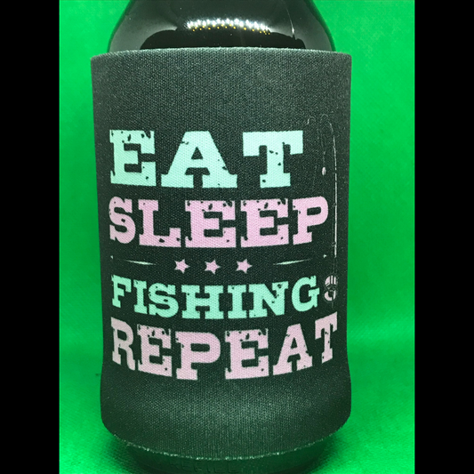 Eat Sleep Fishing Repeat Stubby Holder