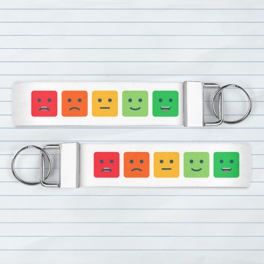 Emotions Fabric Wristlet Keychain