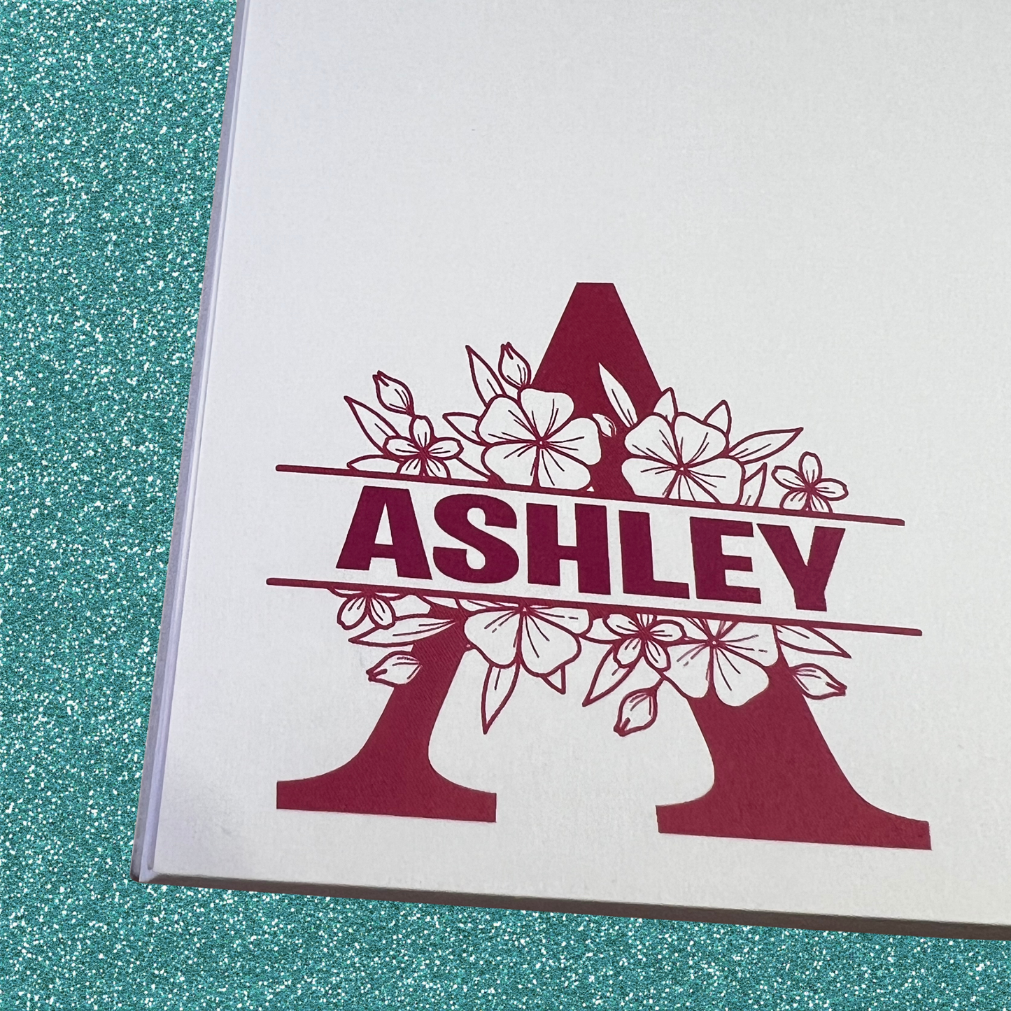 Floral Monogram Customised Notepad
