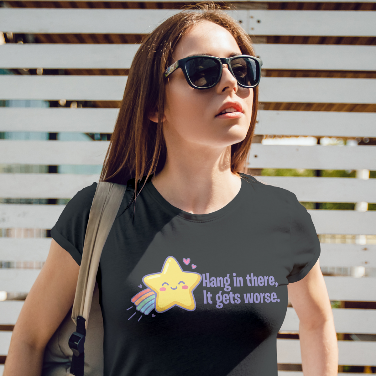 Hang In There It Gets Worse Tee