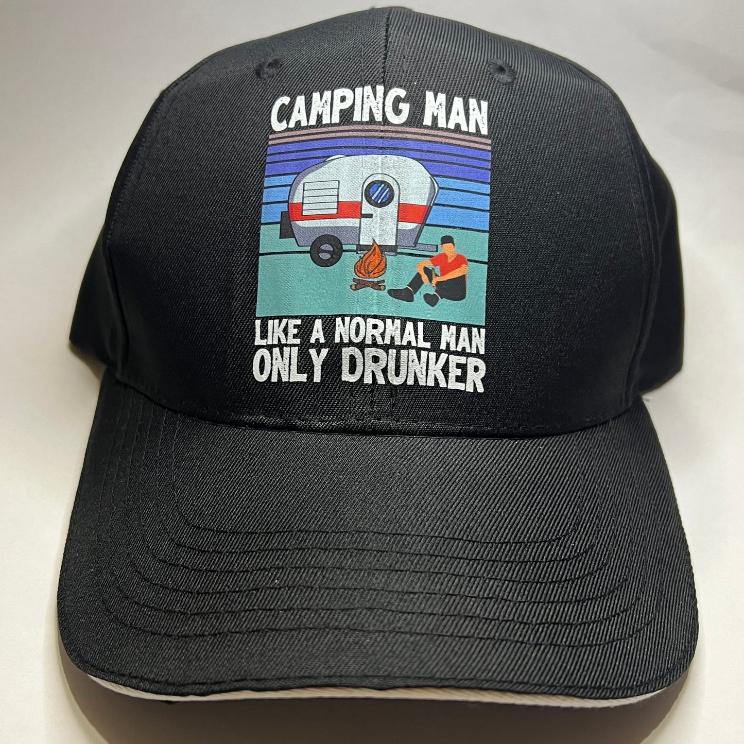 Camping Man Like A Normal Man Only Drunker Cap Hat