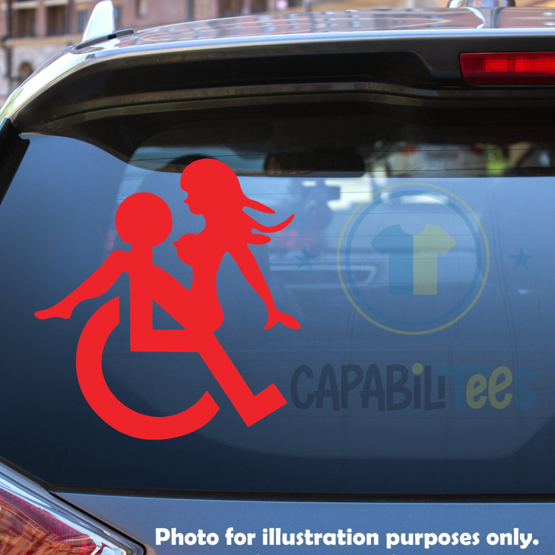 Intimate Couple Wheelchair Decal