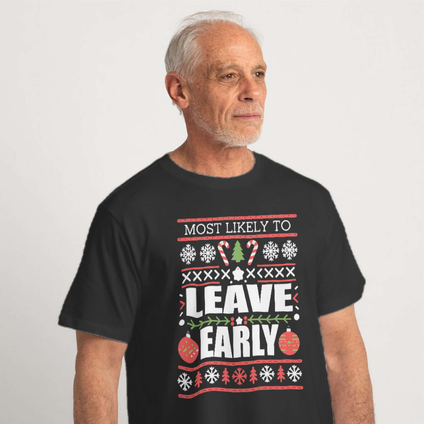 Christmas Themed Most Likely To Custom Print Tee