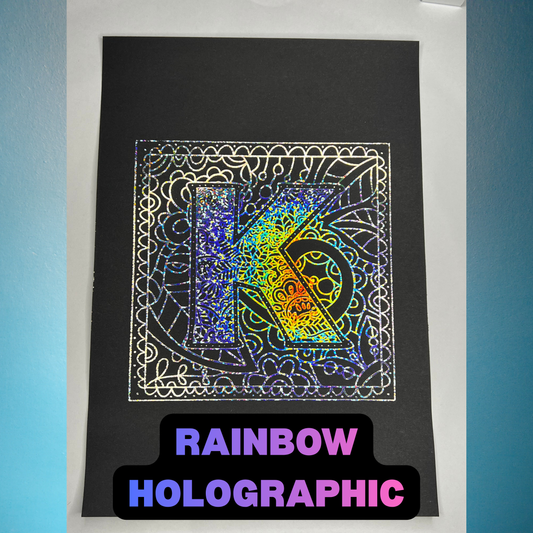 A5 Metallic Foil Square Monogram