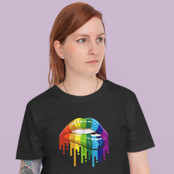 rainbow lips shirt