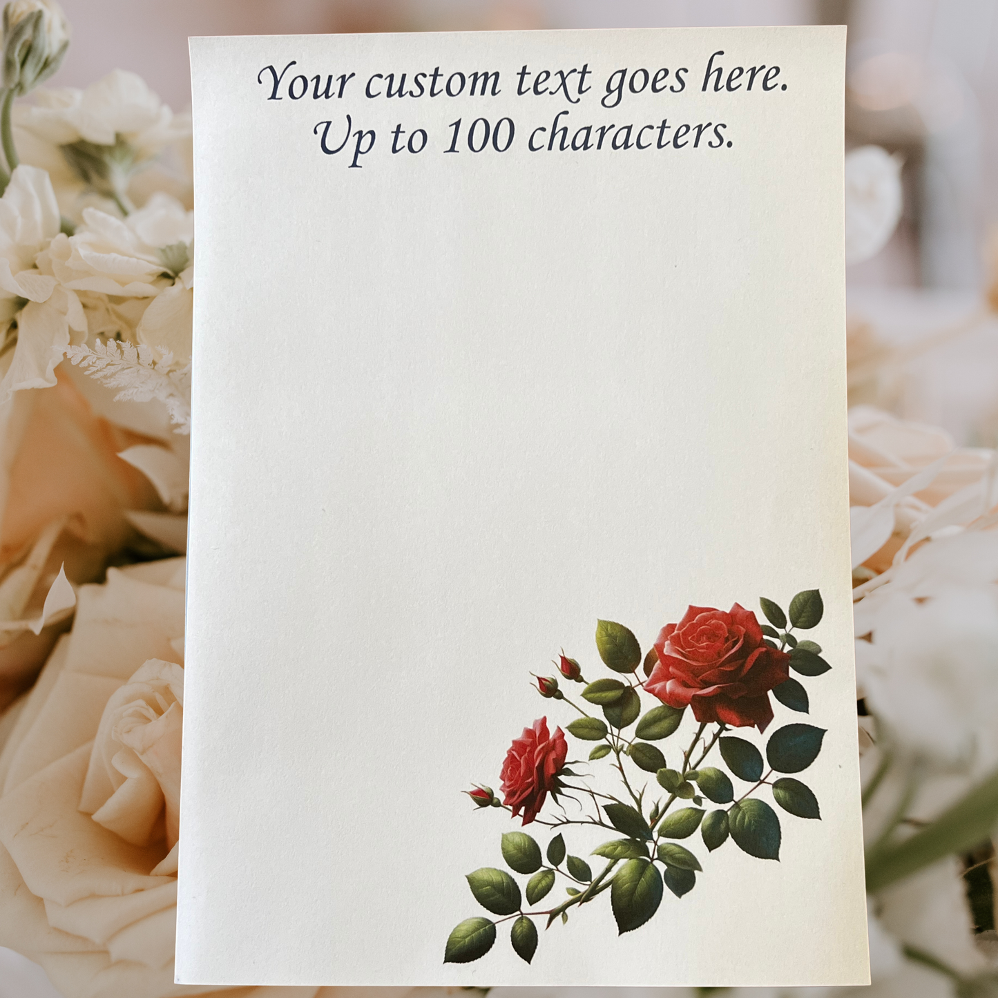Red Roses Customised Notepad