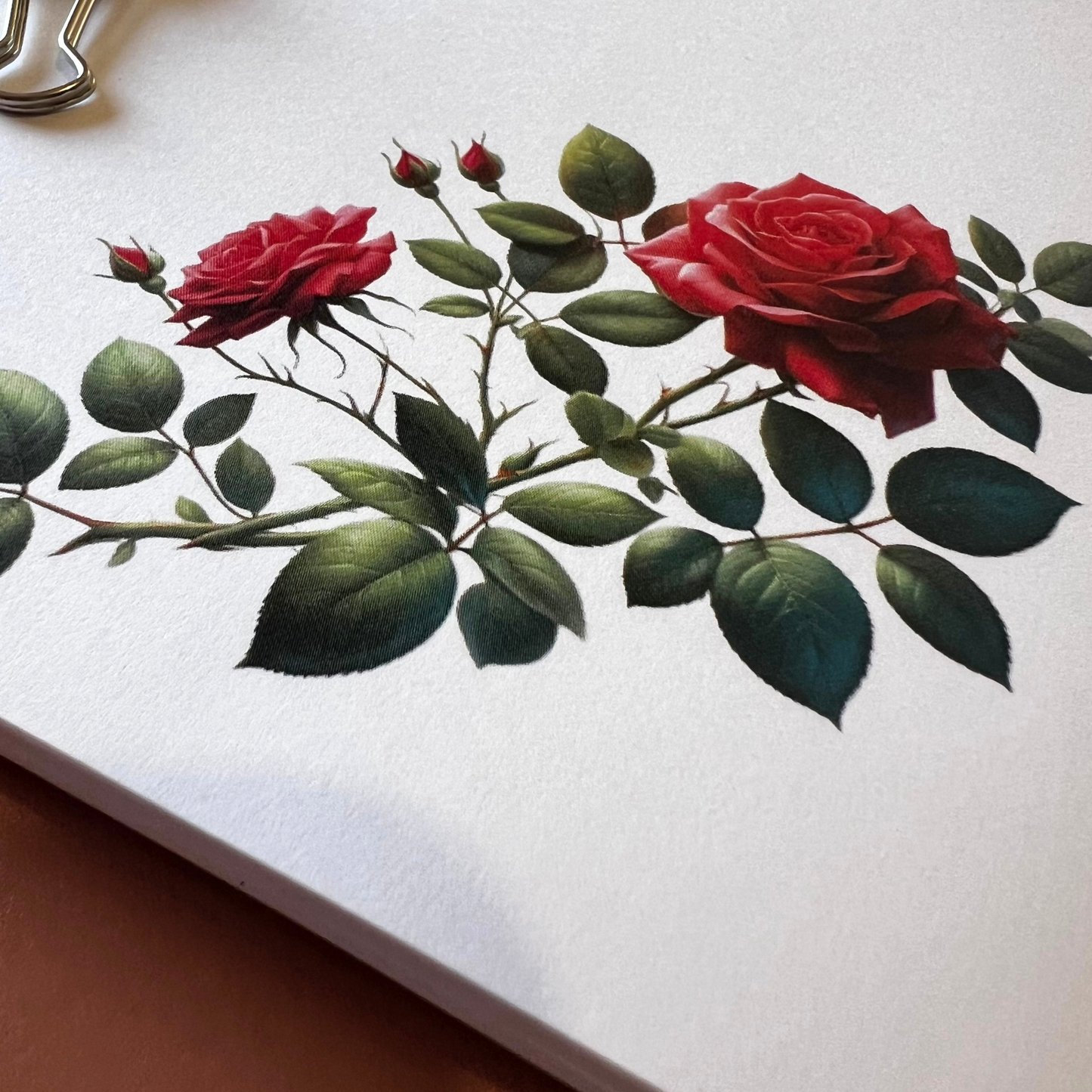 Red Roses Customised Notepad