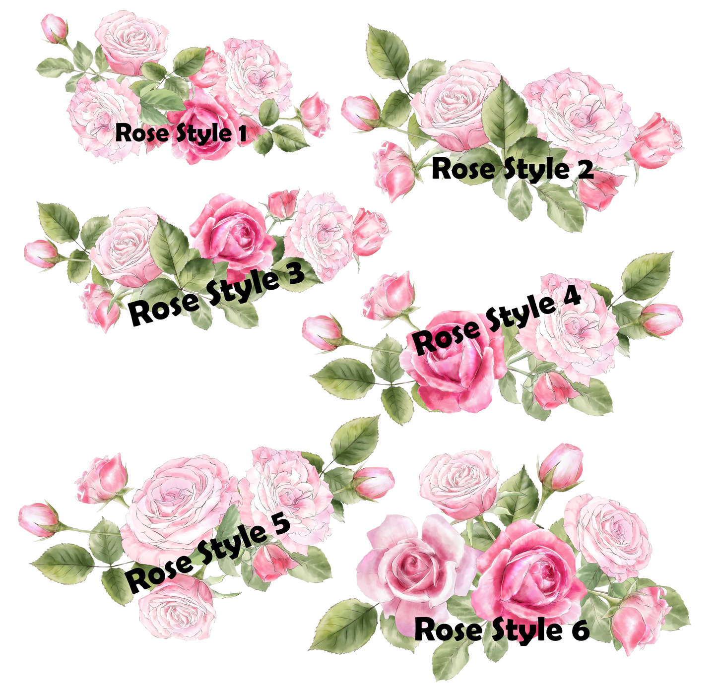 Pink Roses Repositionable Fabric Wall Decal