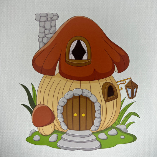 Set Of 8 Fairy Homes Repositionable Fabric Wall Decals