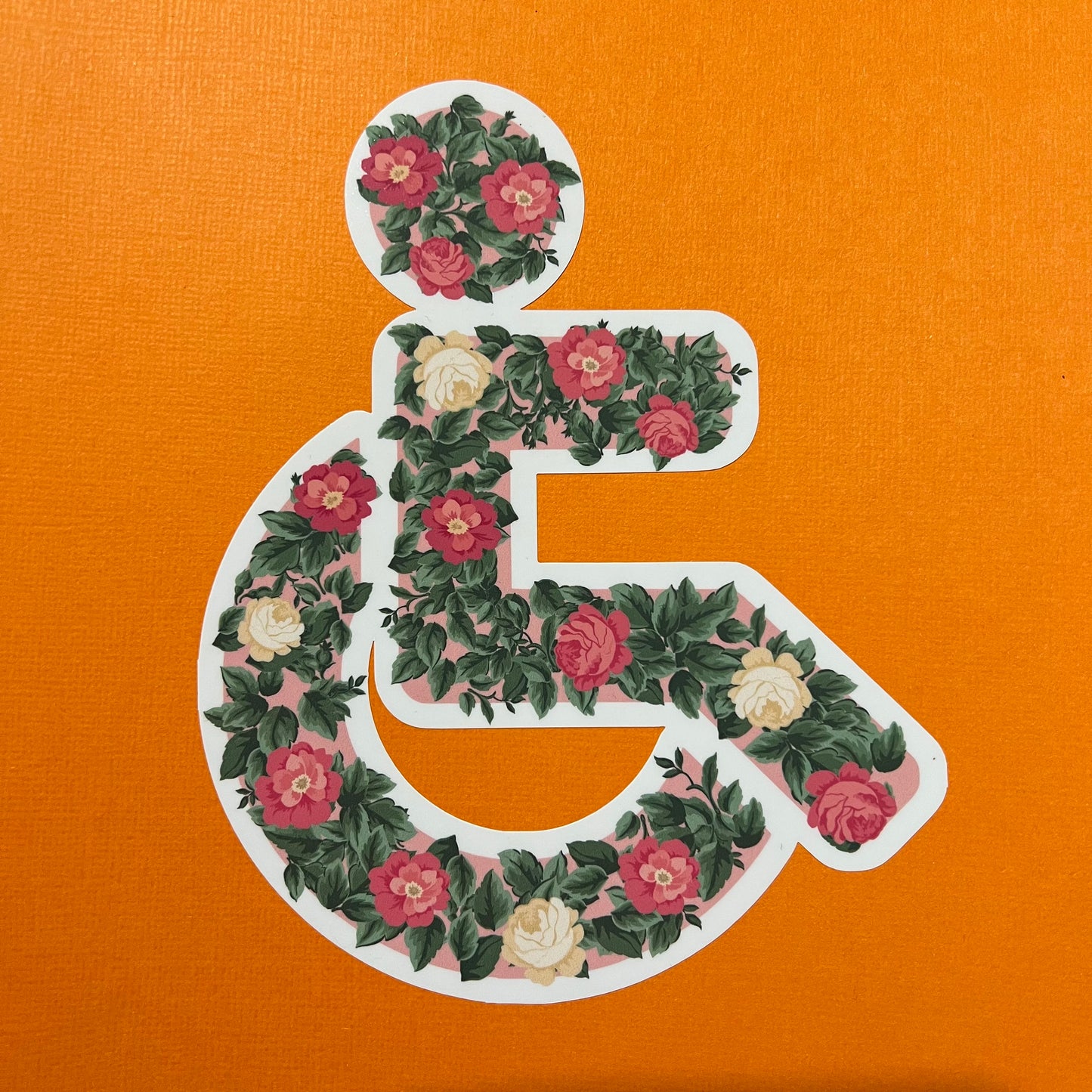 Floral Wheelchair Decal Sticker
