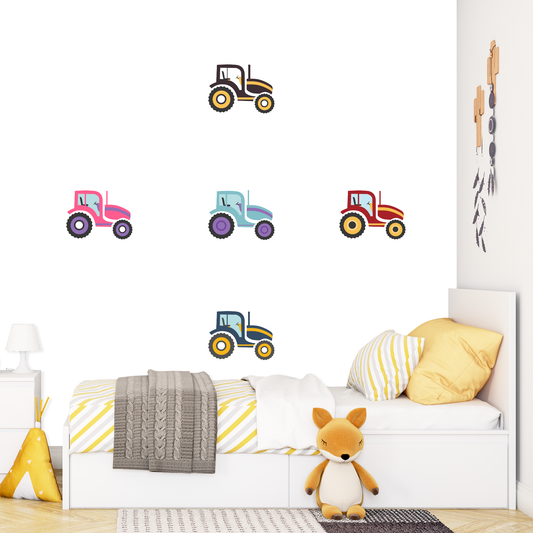 Tractors - Repositionable Fabric Wall Decals